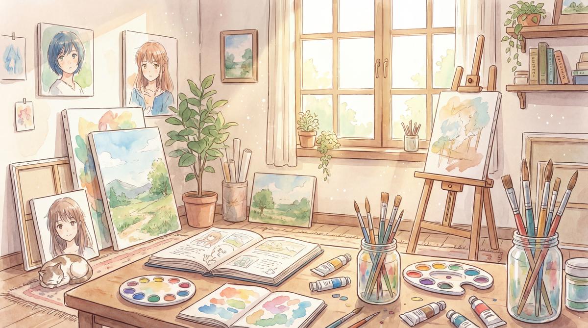 里番网动漫-画室日记动漫绘画教程